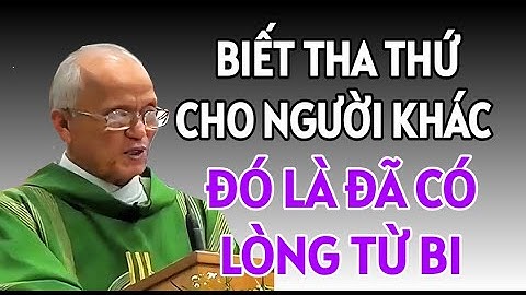 BIẾT THA THỨ CHO NGƯỜI KHÁC LÀ ĐÃ CÓ LÒNG TỪ BI. BÀI GIẢNG MỚI NHẤT CỦA CHA HỒNG