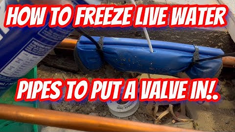 tutorial about how to freeze copper water pipes to install valves or make a repair.