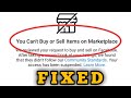 Fix You Can't Buy or Sell Items on Marketplace Facebook Problem Solved