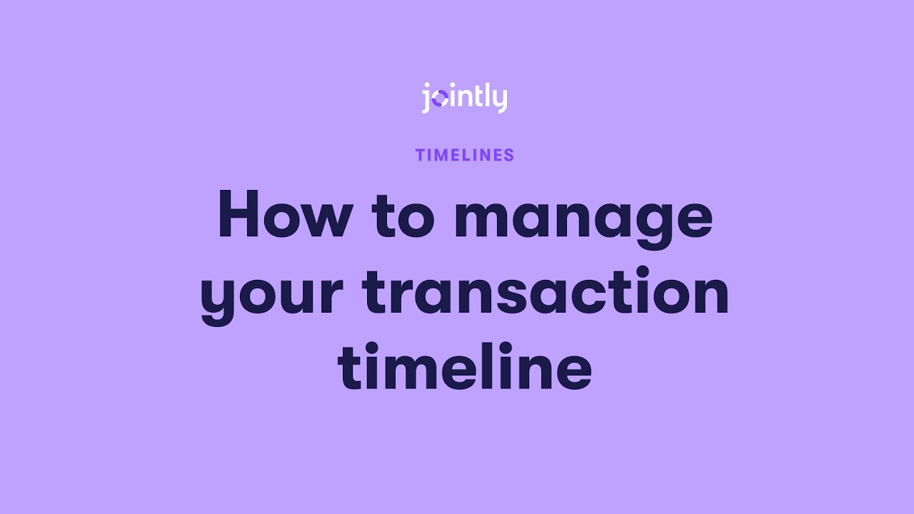 How to manage your transaction timeline - YouTube