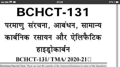 BCHCT 131 IGNOU SOLVED ASSIGNMENT 2020-21