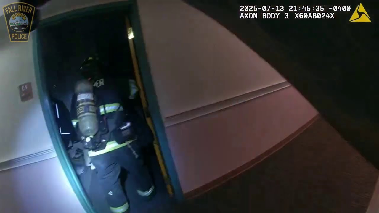 Body camera footage shows rescues during Fall River fire - YouTube