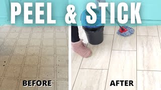 Our SECRET To CLEAN PEEL & STICK Tile For Lasting Results!! by DIY Power Couple 17,855 views 1 year ago 9 minutes, 47 seconds