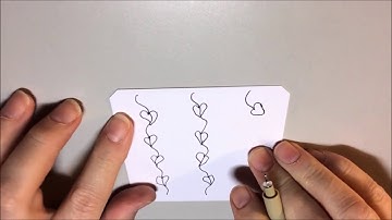 "Heartvine" Zentangle Tangle-How To