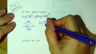 Factoring Trinomials a greater than 1 Part 2 Math 53 7 3