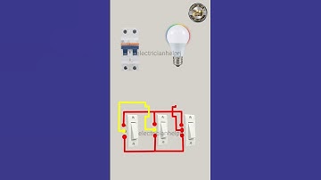 1 bulb 3 switch controls wiring/3 two way switch connection@electricianhelprj