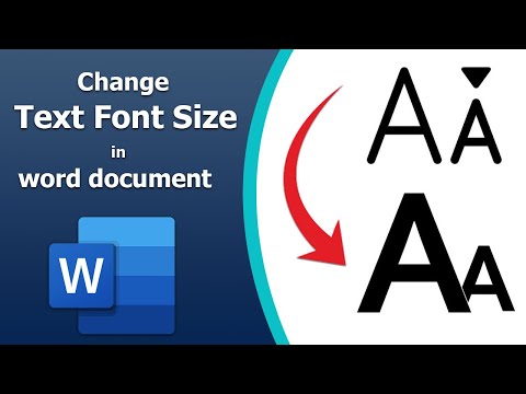 How to change text font size in a word document 2021 | change the font size in Microsoft Word