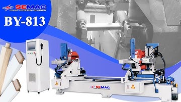 Máy phay đánh mộng dương 2 đầu tự động BY-813 I Máy làm mộng dương