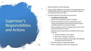 Drug Testing   Supervisor Reasonable Suspicion Training