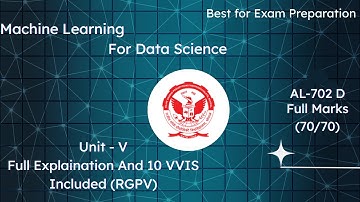 AL 702 D (Unit - V : Applications Of Machine Learning) || MLDS || #rgpv