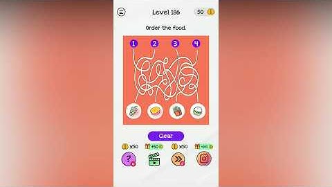 Braindom Level 186 Order the food.