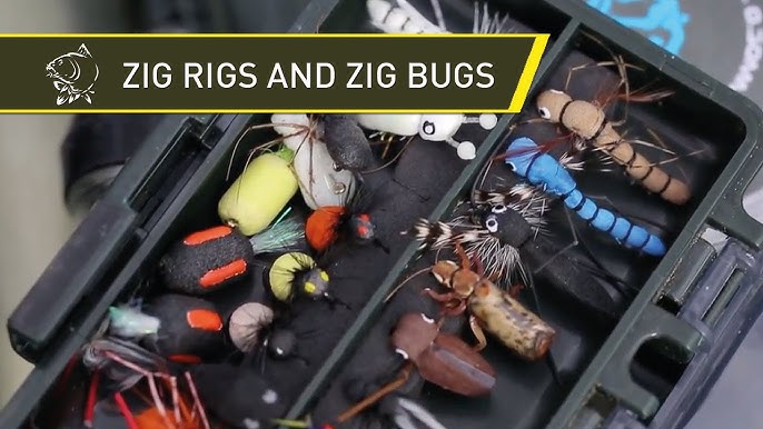 Carp Fishing Adjustable Zig Rigs using Nash Zig Bugs Zig Float and Gyro Bug  Mix - Nash Tackle 