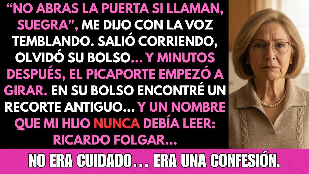 “No abras la puerta si llaman”, me advirtió mi nuera.Esa noche supe quién era el verdadero peligro.