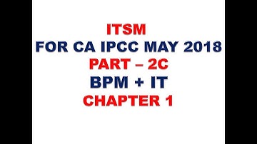 ITSM - IT FOR CA IPCC MAY 2018 PART 7