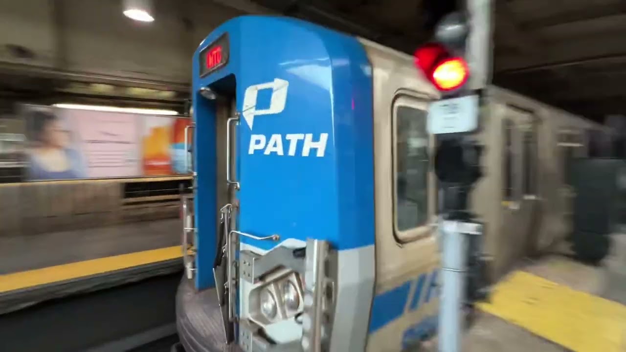 PATH Train entering Newark Penn Station to World Trade Center 