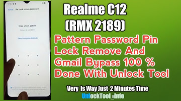 REALME C12 (RMX2189) SCREEN LOCK AND FRP BYPASS 100% DONE WITH UNLOCK TOOL | UNLOCKTOOL INFO