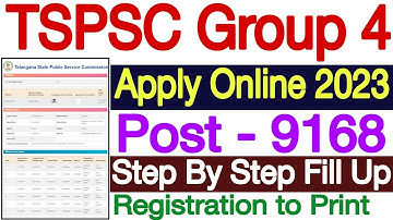 TSPSC Group 4 Apply Online 2023 | How to Apply TSPSC Jobs Online 2022 Group 4 | TSPSC Group 4 Apply