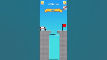 Draw bridge puzzle game level 1143 #gaming #drawing #Shorts
