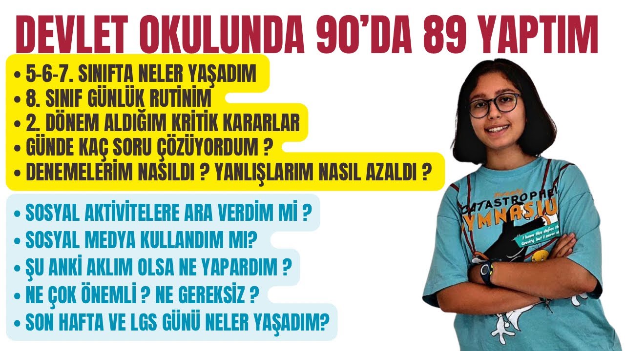 Lgs'nin Şifresi | LGS Öğrencisinin Bir Günü Nasıl Olmalı? Nasıl Ders Çalışmalı? | Başarı Hikayeleri