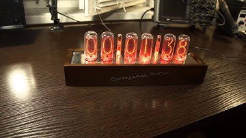 Big Nixie Clock on Russian Tube IN-18 with RGB Light Divergence Meter by GRA&AFCH