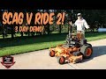 Scag V Ride 2 Demo! Testing Out The Scag V Ride 2 And Full Walk Around Of Unit & What's New!