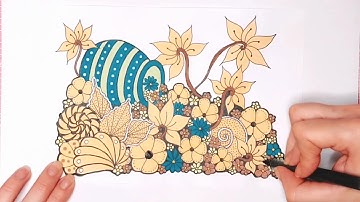 Zentangle flower patterns for beginners 🔸Drawing idea for beginners 🔸Zenart
