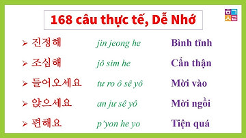Nhớ Lấy 168 Câu Này, Đảm Bảo Bạn Sẽ Phản Xạ Giao Tiếp Rất Tốt | 자주 쓰는 한국어 168문장