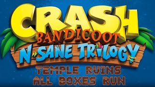 Crash Bandicoot N.Sane Trilogy:  Temple Ruins  All Boxes Run  [PS4] screenshot 4