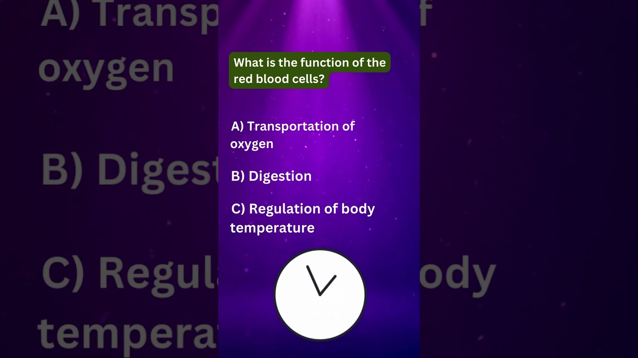 What is the function of the red blood cells? #RedBloodCells #erythrocytes #sciencefather #doctor