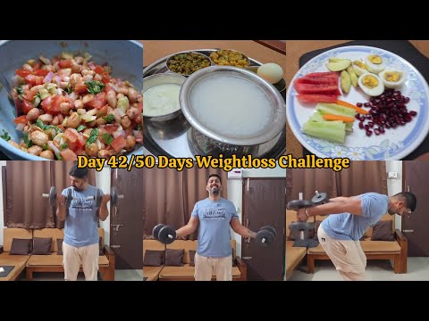 Day 42/50 Days Weightloss Challenge #amruthaabishek #tamil #kannada #couple #weightloss #journey 