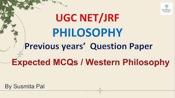 #Western_Philosophy / UGC NTA NET Philosophy previous years questions /Philosophy Expected MCQS
