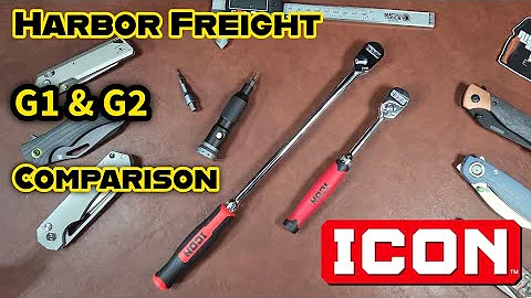 Harbor Freight Icon G1 and G2 Comparison First time Using Icon Ratchets BIG IMPROVEMENT