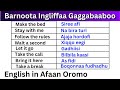 Barnoota Ingliffaa Gaggabaaboo Kutaa 5 | Short English Expressions in Afaan Oromo Part 5