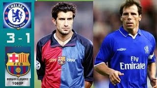 Chelsea 3 x 1 Barca (Zola, Figo, Rivaldo)  ● UCL 1999/2000 1st Leg Extended Goals & Highlights HD