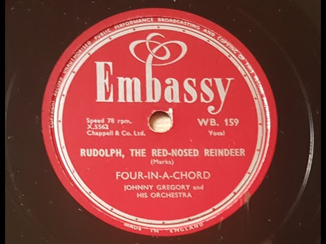 Four-In-A-Chord 'Rudolph The Red Nosed Reindeer' 1955 78 rpm