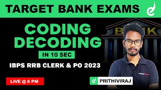 Solve Coding & Decoding in 10sec - Reasoning by Prithivi Raj | IBPS RRB CLERK & PO | Veranda Race