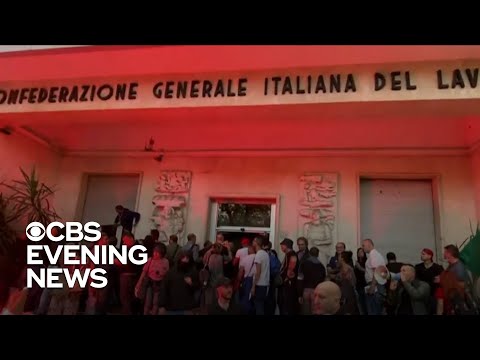 Protests in Rome against COVID-19 "Green Pass" turn violent