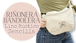 Riñonera / Bandolera de Lino Rústico - ¡Con tan solo dos piezas!
