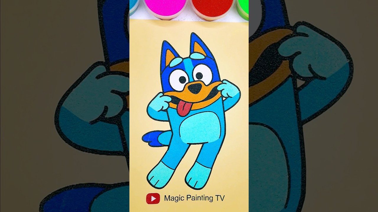 Bluey💞#trending #cartoon #shortsfeed #bluey #forkids #kidsart #magicpaintingtv