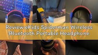 Review eKids Spiderman Wireless Bluetooth Portable Headphones with Microphone, Volume Reduced to Pro