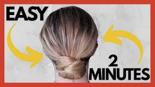EASY elegant chignon bun hairstyle - medium length hair