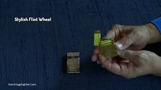 Vintage Metal Windproof Refillable Butane Torch Lighter with a Side-Mounted, Flint Striker Wheel