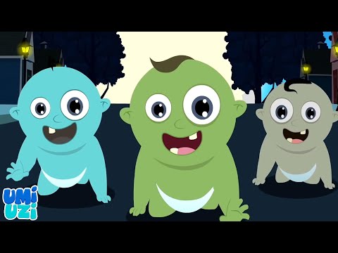 Three Zombie Babies, Spooky Cartoon And Halloween Songs For Kids
