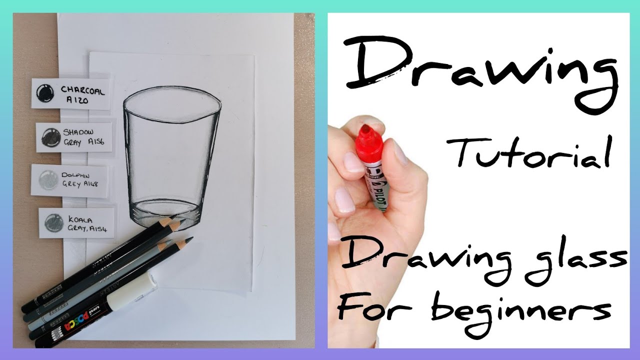 Drawing glass beginners tutorial ARTEZA PENCILS YouTube