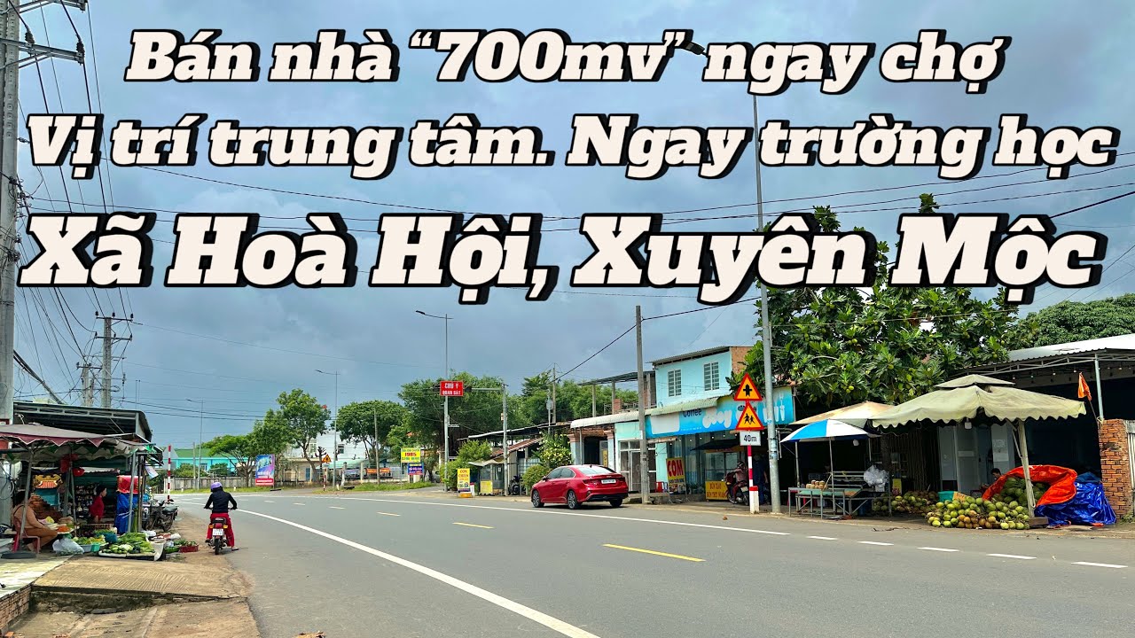 #512 (Đã Bán) nhà “15x48” mặt tiền chợ Hoà Hội, Xuyên Mộc trường học & công viên 