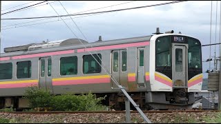 E129系B6編成【4K】信越本線上り快速直江津行き3374M