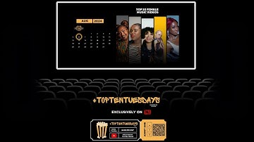 #Toptentuesday Music Video Countdown -  Female Only