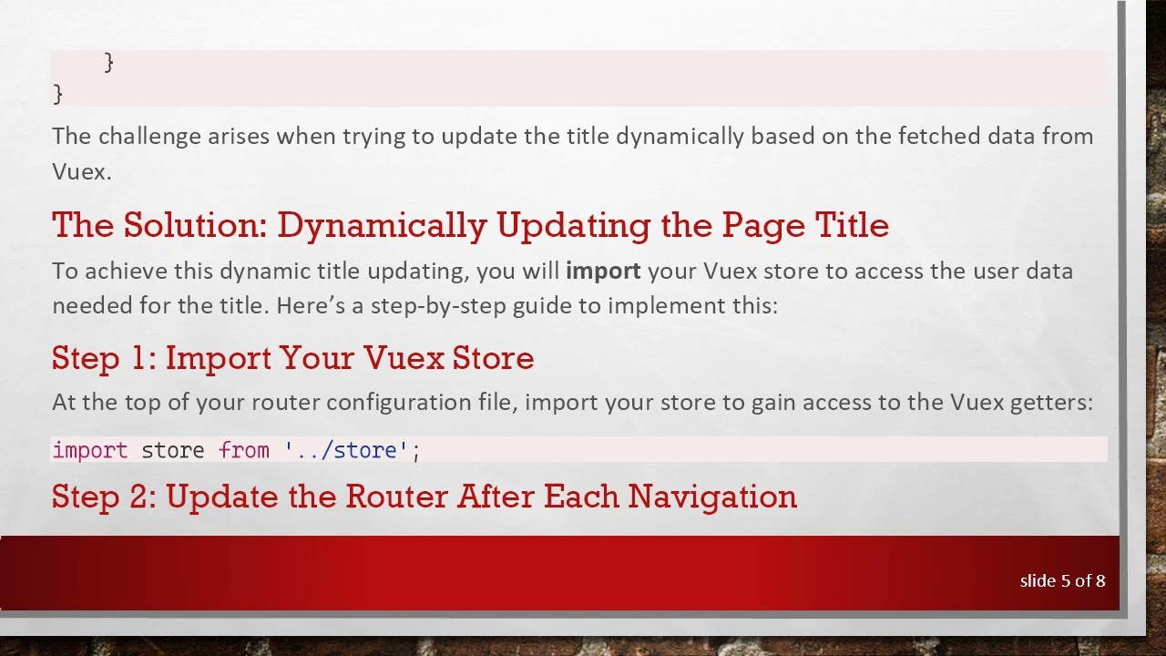 How to Dynamically Update Page Titles in VueJS with Vue Router