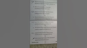 Sem-3 Public administration 2024 Question paper Braou