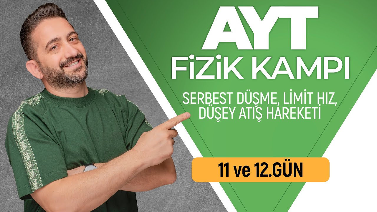 Serbest Düşme, Limit Hız, Düşey Atış Hareketi | 11 ve 12. Gün | 2026 | 90 Günde AYT Fizik Kampı